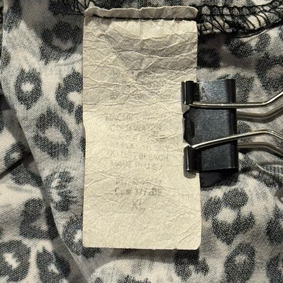 Susan Lawrence Top Leopard Y2K Retro boho Safari Statement Animal Black White XL - Picture 4 of 6